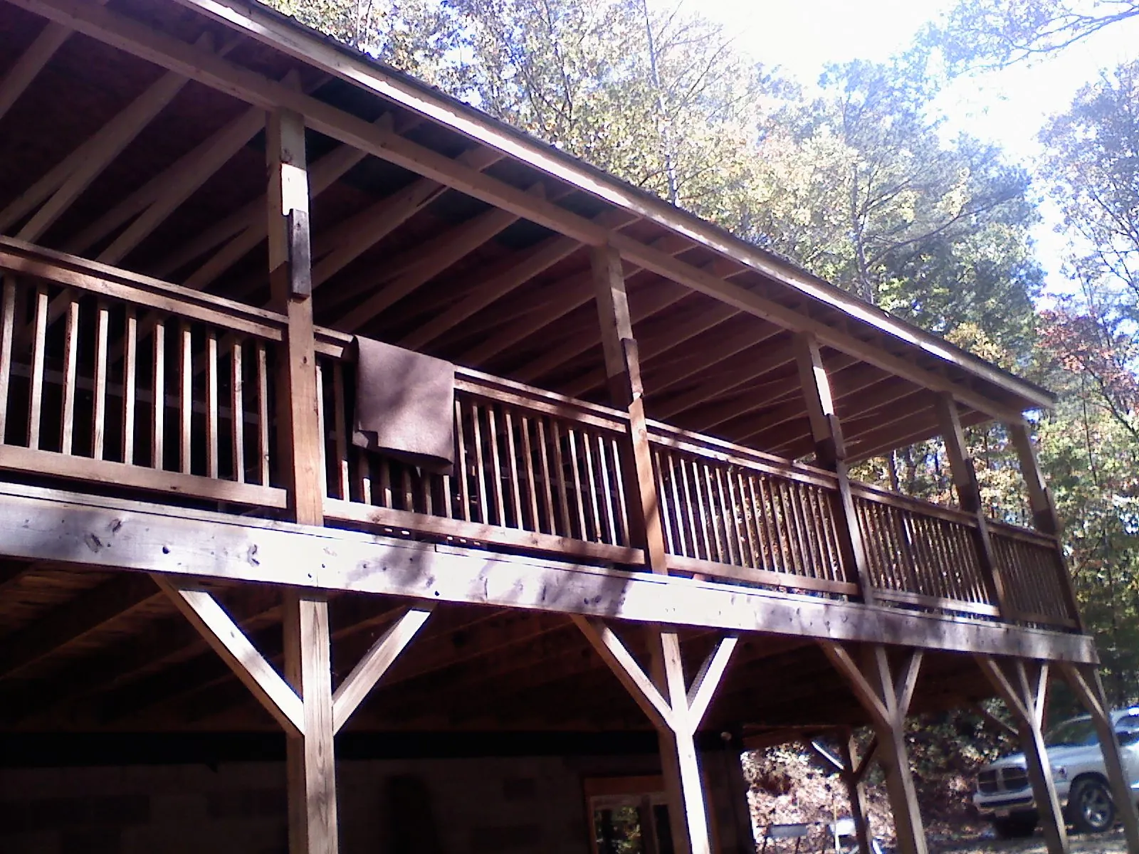 Timber framing under a new elevated porch and deck — Roof Leak Repair in Suquamish by Roofing Brothers